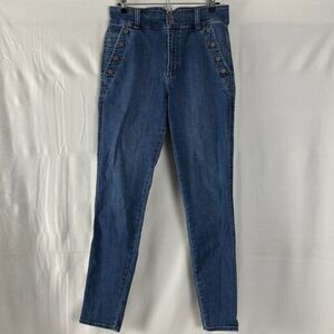 Articles of Society Sz 29 High Rise Skinny Jeans Denim Pants Button Details